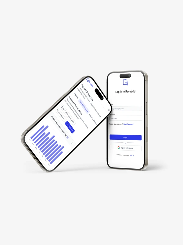 Receiptly Financial Management Dashboard