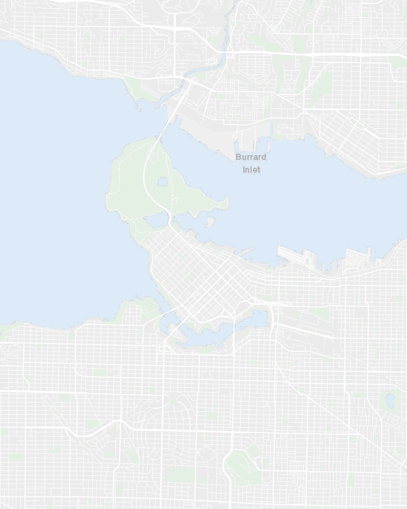 Stylized Map of Vancouver, BC